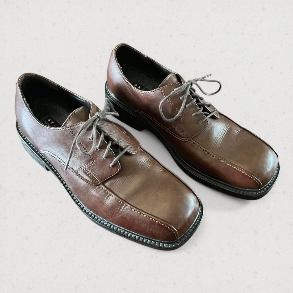 Axcess Mens Dress Shoes Size 11 MED Leather Brown Bilborne RN 73277 Claiborne